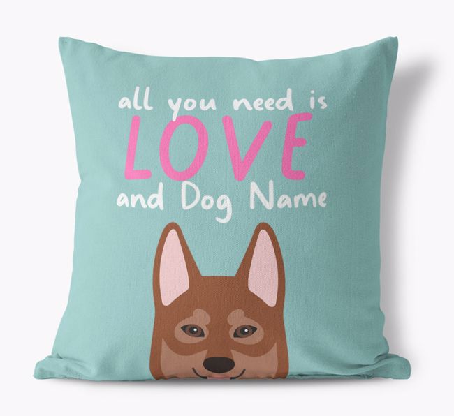 All You Need Is Love: Personalised {breedFullName} Canvas Cushion